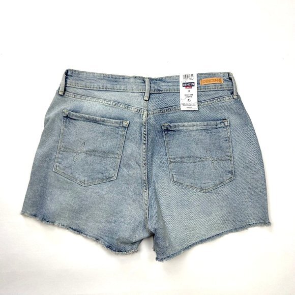 Levi's Denizen High Rise Denim Shorts Stretch Cotton Pockets Blue Women 12 NWT - Picture 3 of 11